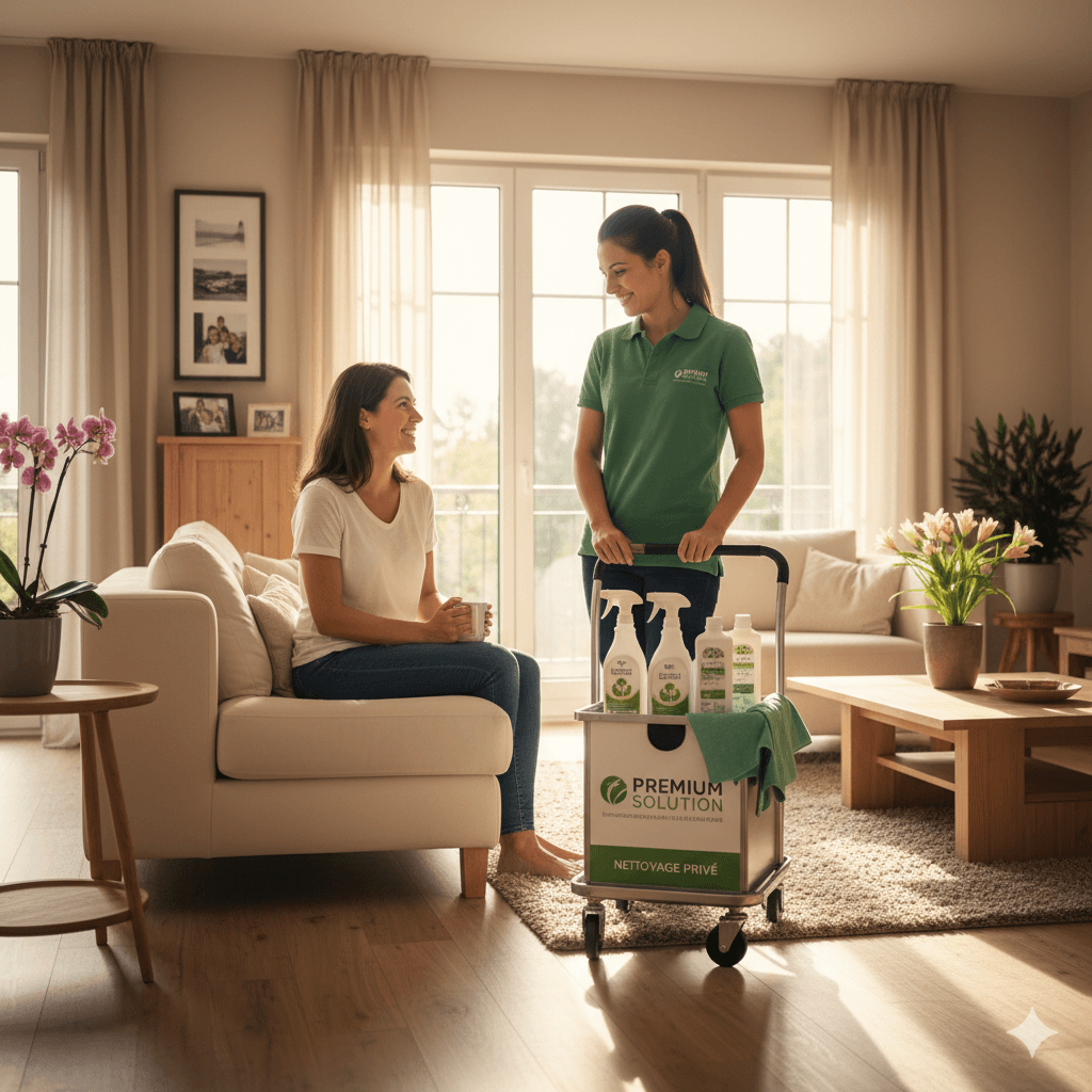 Intervention Premium Solution chez un particulier avec produits écologiques.
